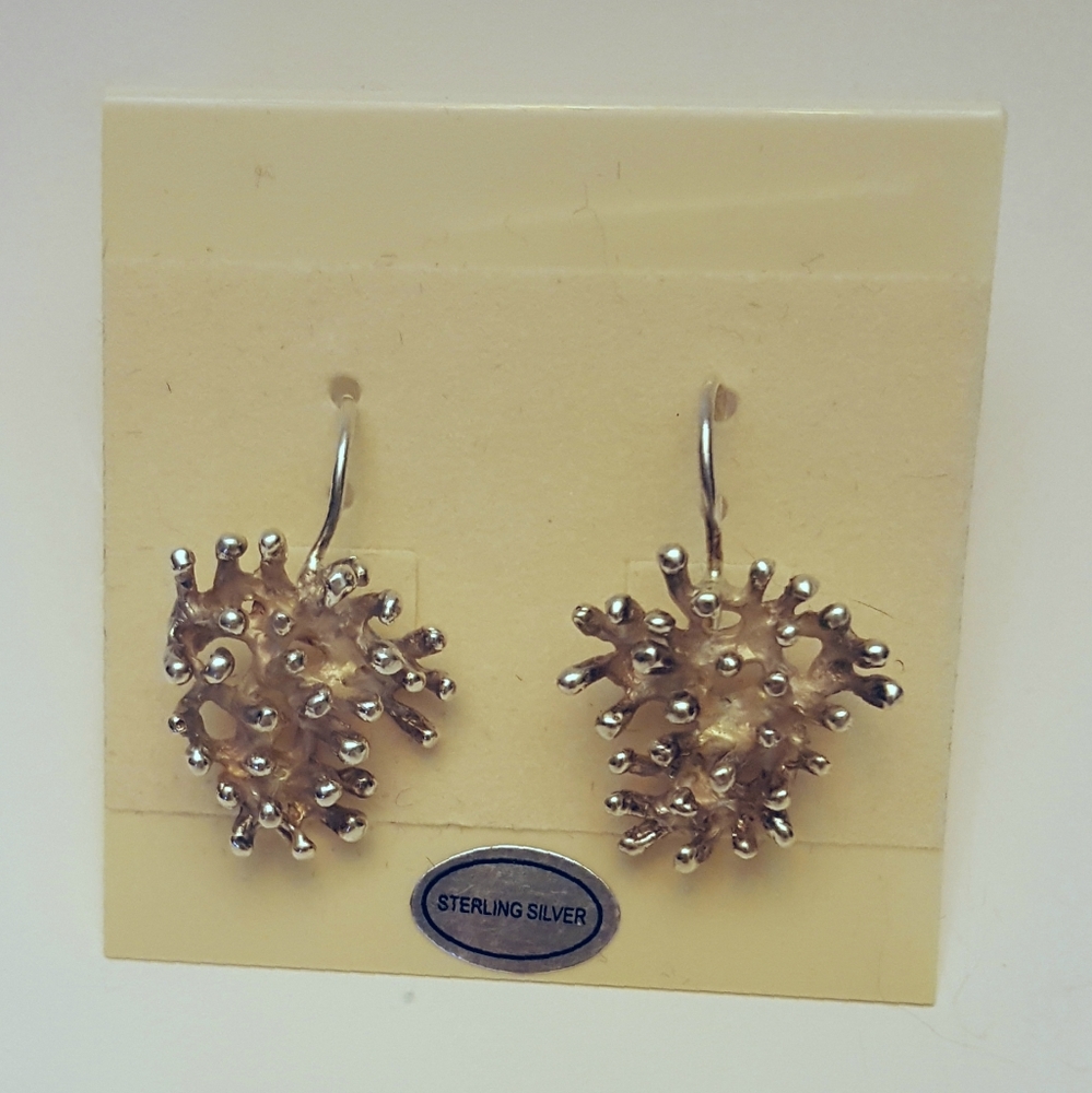 Sterling Silver Kamalei Coral Earrings